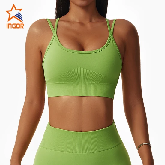 ODM Spandex Zipper Ladies Push Up Bra Женский фитнес-спортивный бюстгальтер для йоги